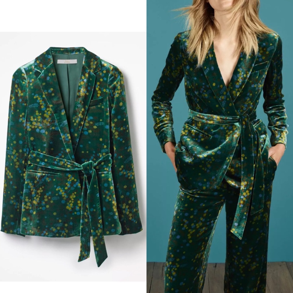 $270 Boden Roberta Velvet Jacket Blazer